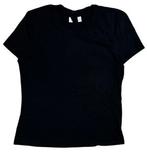 Rowan Women's T-Shirt Tyler Supima Cotton Short Sleeve Top Tee in Black